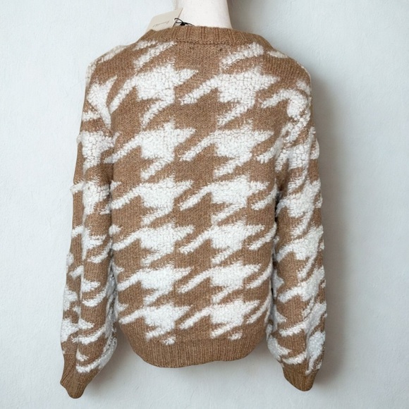 NWT Line and Dot Houndstooth Crew Neck Sweater Women Size Medium - Picture 8 of 8